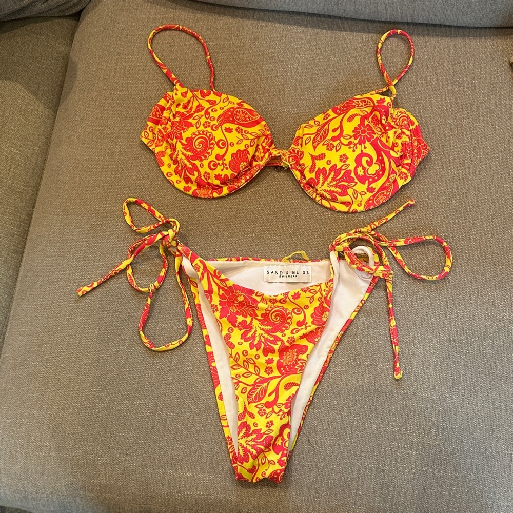 Women's Yellow and Red Bikini